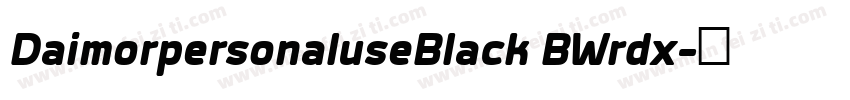 DaimorpersonaluseBlack BWrdx字体转换